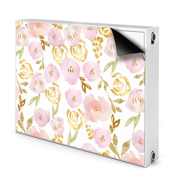 Magnetic radiator mat Pink flowers