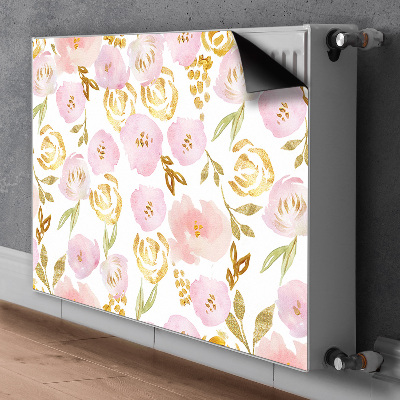 Magnetic radiator mat Pink flowers