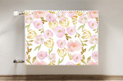 Magnetic radiator mat Pink flowers