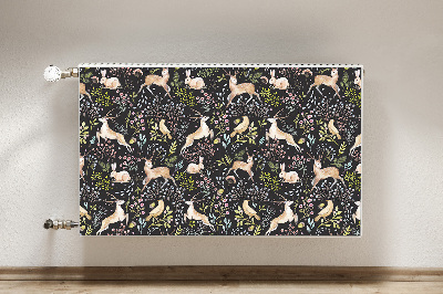 Magnetic radiator mat Forest animals