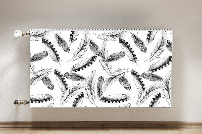 Decorative radiator mat Feathers