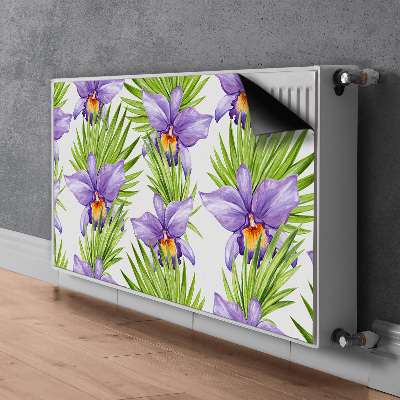 Magnetic radiator mat Purple flowers