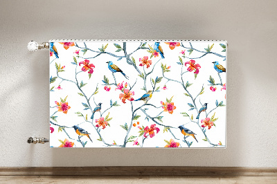 Magnetic radiator mat Birds on branches