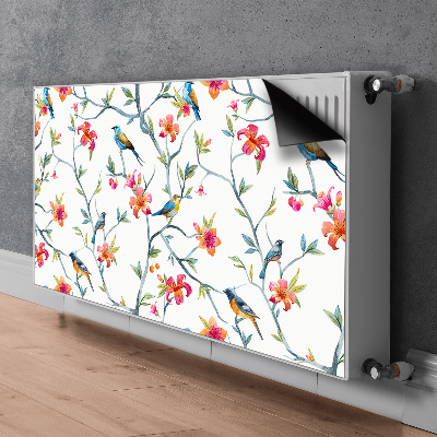 Magnetic radiator mat Birds on branches