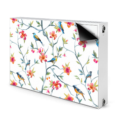 Magnetic radiator mat Birds on branches