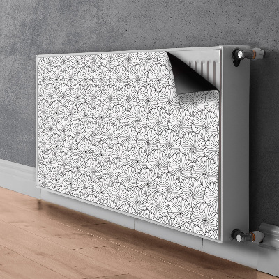 Decorative radiator cover Drawn flower