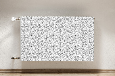 Decorative radiator cover Drawn flower