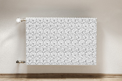 Decorative radiator cover Drawn flower