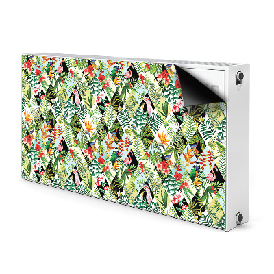 Printed radiator mat Flowers and birds