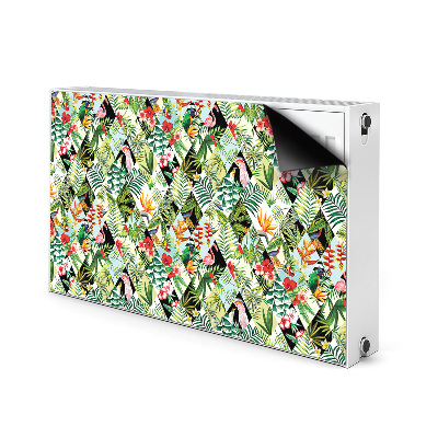 Printed radiator mat Flowers and birds