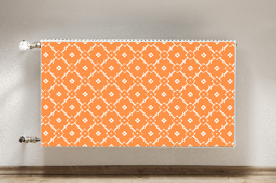 Decorative radiator mat Orange flowers