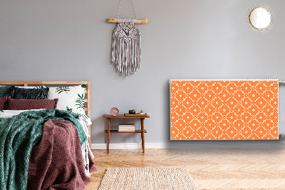 Decorative radiator mat Orange flowers
