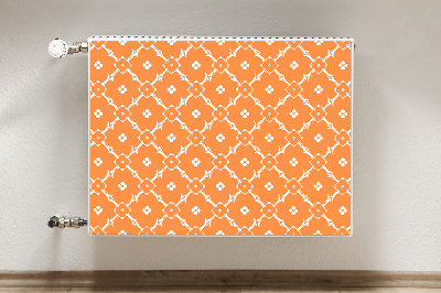 Decorative radiator mat Orange flowers