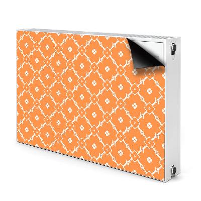 Decorative radiator mat Orange flowers