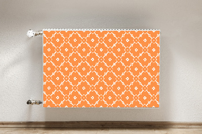 Decorative radiator mat Orange flowers