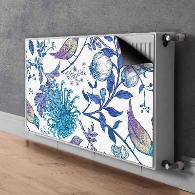 Magnetic radiator mat Spring birds