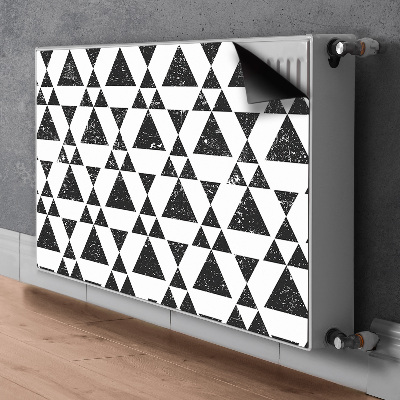 Radiator cover Black and white triangles