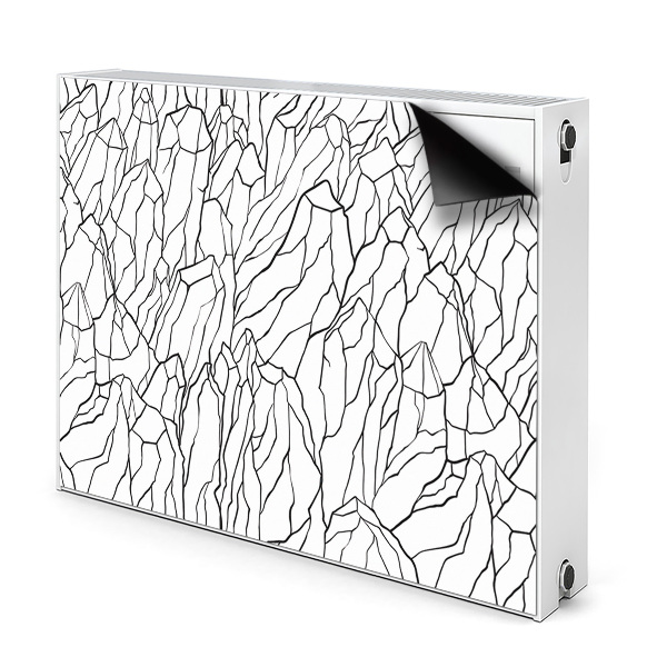 Decorative radiator cover Sketch of the mountain