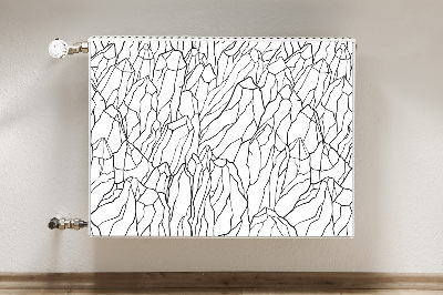 Decorative radiator cover Sketch of the mountain