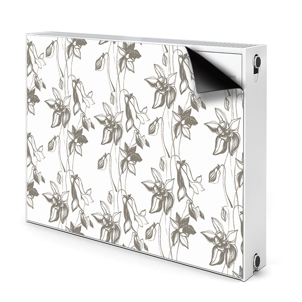 Decorative radiator cover Flower drawing