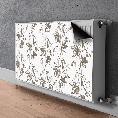 Decorative radiator cover Flower drawing