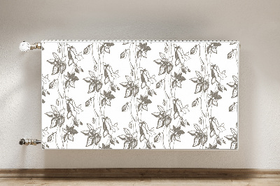 Decorative radiator cover Flower drawing