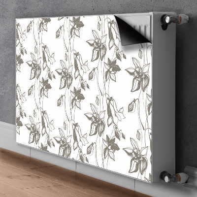 Decorative radiator cover Flower drawing