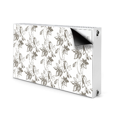 Decorative radiator cover Flower drawing