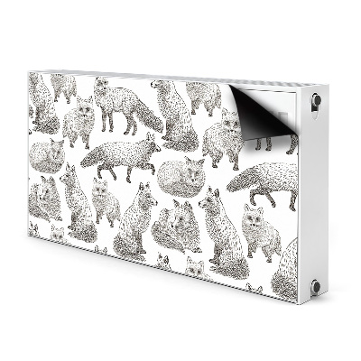 Magnetic radiator cover Sketched foxes