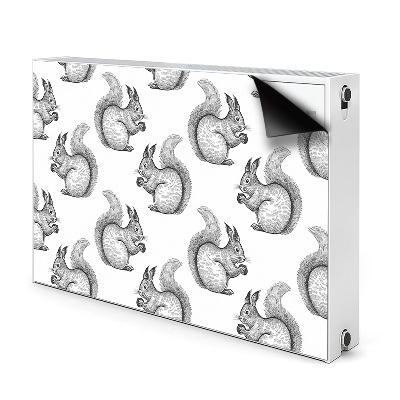 Magnetic radiator mat Squirrel pattern