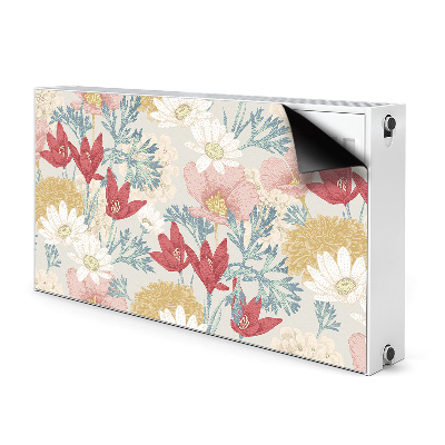 Magnetic radiator mat Spring flowers