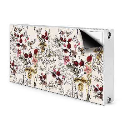 Decorative radiator mat Field flowers