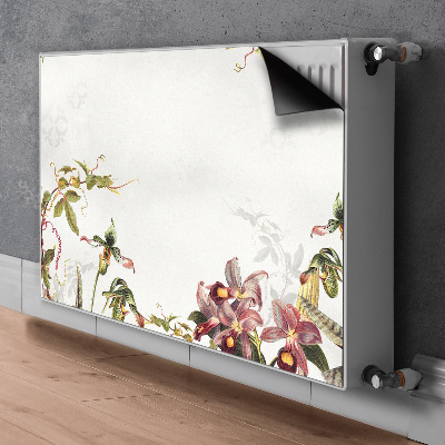 Magnetic radiator mat Exotic flora