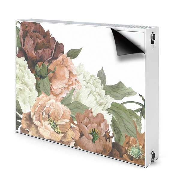 Magnetic radiator mat Vintage peonies