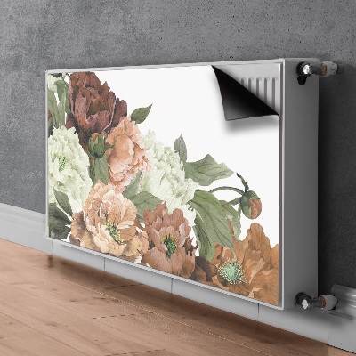 Magnetic radiator mat Vintage peonies