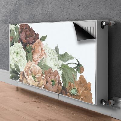 Magnetic radiator mat Vintage peonies