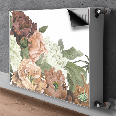 Magnetic radiator mat Vintage peonies