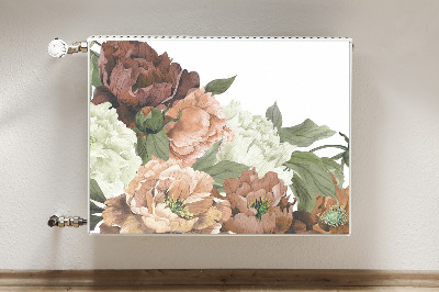 Magnetic radiator mat Vintage peonies