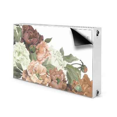 Magnetic radiator mat Vintage peonies