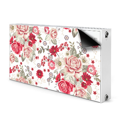 Radiator cover Red flowers