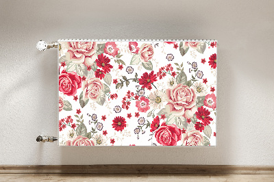 Radiator cover Red flowers