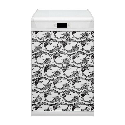 Dishwasher cover magnet Fish koi