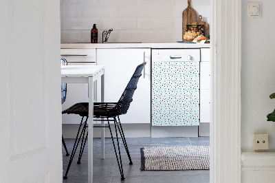 Magnetic dishwasher cover Retro pattern