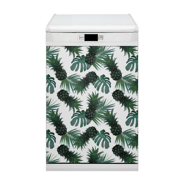Magnetic dishwasher cover Green pineapples