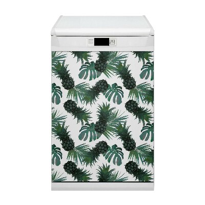 Magnetic dishwasher cover Green pineapples
