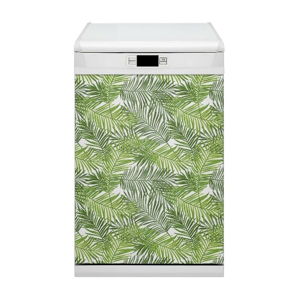 Magnetic dishwasher cover Palm leaves