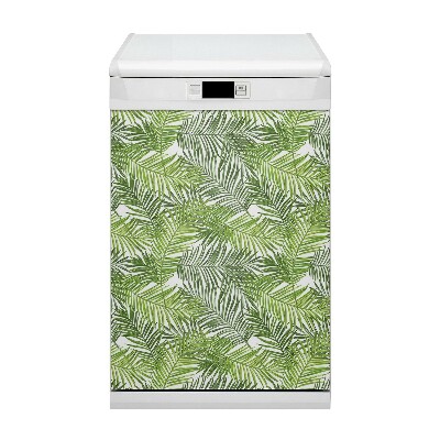 Magnetic dishwasher cover Palm leaves
