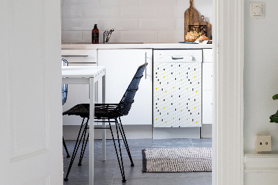 Dishwasher cover magnet Colorful lemons