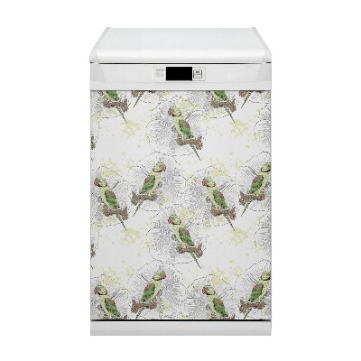 Dishwasher cover Green parrots