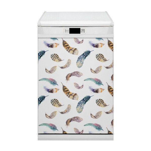 Magnetic dishwasher cover Big feathers